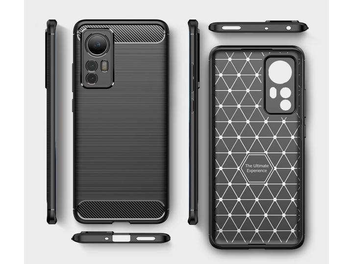 Produktbild Screenguard Xiaomi 12 Hülle Carbon Brushed Soft TPU (Xiaomi 12)