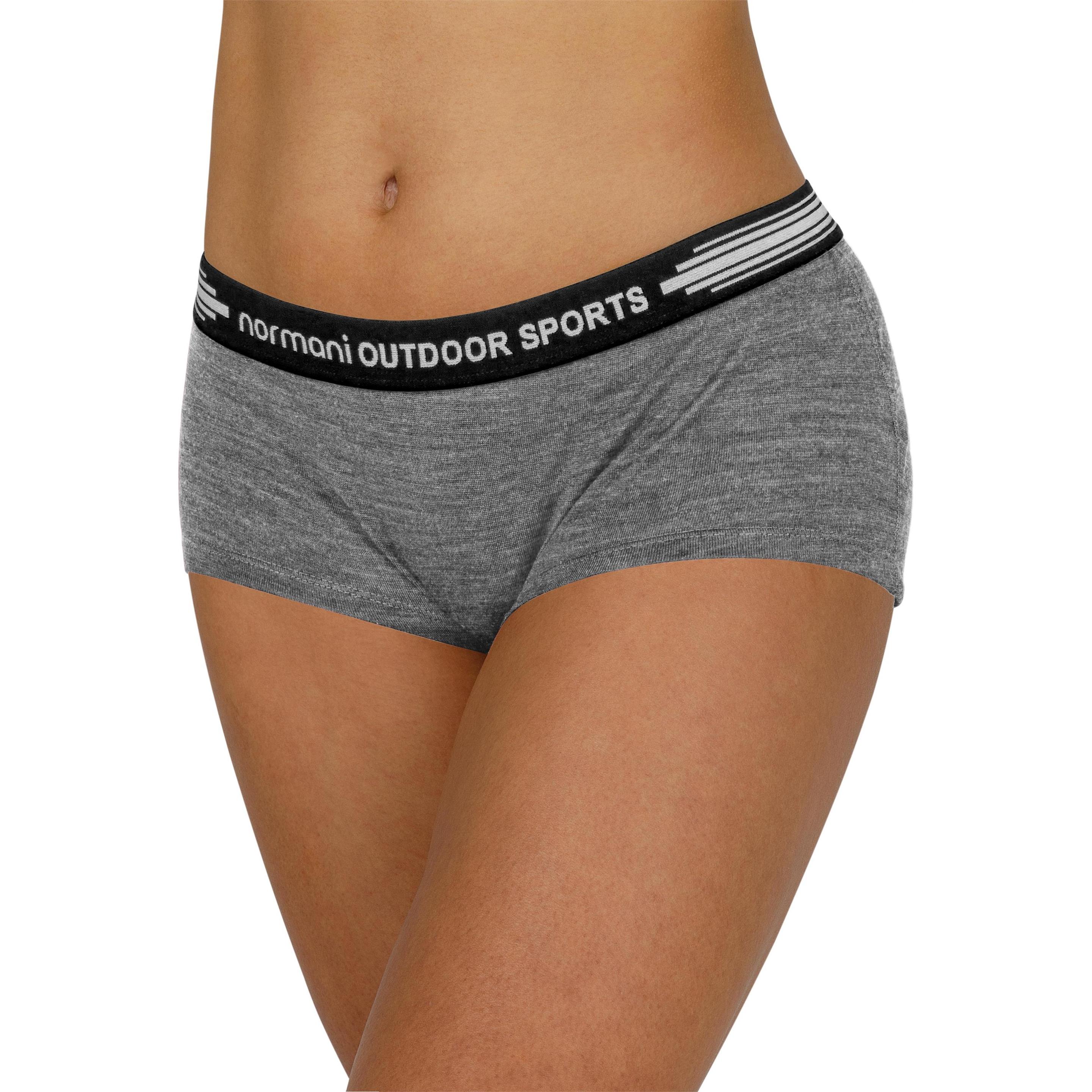 Normani, Damen, Unterhosen, 2er Pack Damen Merino Boxershorts „Morwell“ - 9587, Grau, (S, 2er Pack)