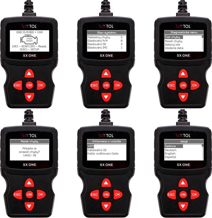 Produktbild Sixtol Autodiagnostics SX ONE in CZ/SK/DE/AJ/ES
