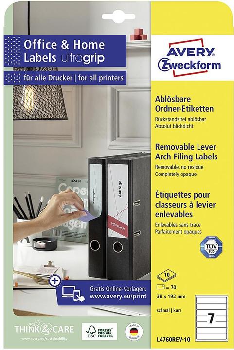 Actual product image Avery Folder labels, home office, small pack