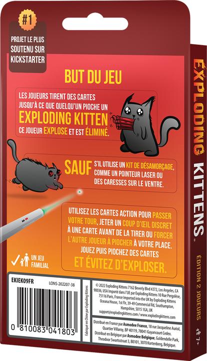 Immagine prodotto Exploding Kittens Asmodee (Francese, 2 Giocatori)