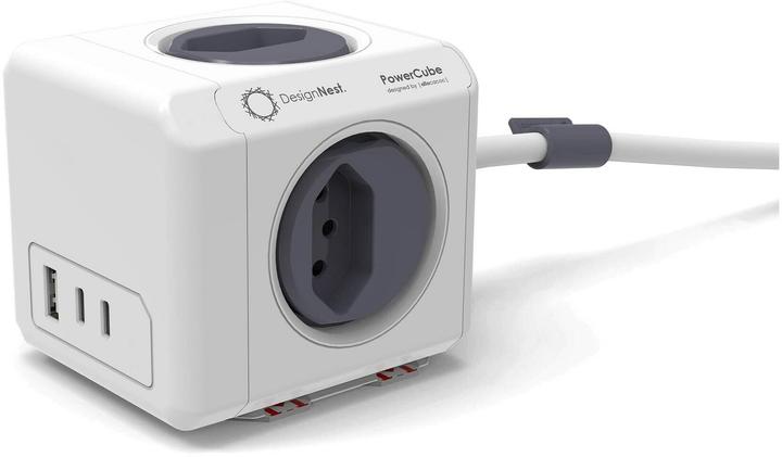 Allocacoc PowerCube (4x, Type 13, USB-A, USB-C, 1.50 m)