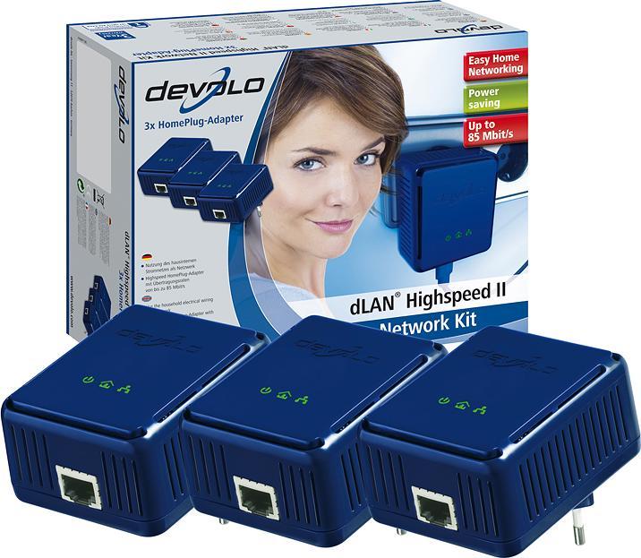 Produktbild Devolo dLAN Highspeed Ethernet II Kit, 85 Mbit/s