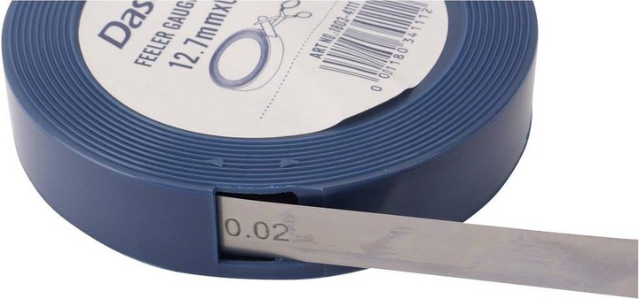 Actual product image Dasqua 1803-4120 Feeler gauge tape made of alloy steel Thickness: 0.15 mm (500 cm)