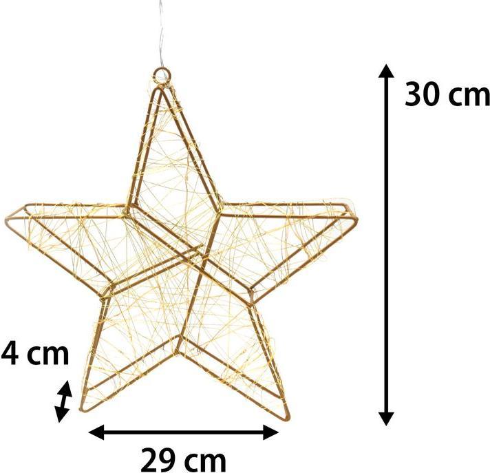 Image du produit Hermex Étoile de Noël à LED Étoile métallique Étoile à LED Étoile filaire Étoile lumineuse
