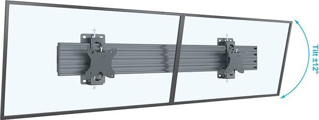 Image du produit Multibrackets Support mural Side by Side, 27"-32 ",VESA 75x75- (Mur, 20 kg, 27" - 32")