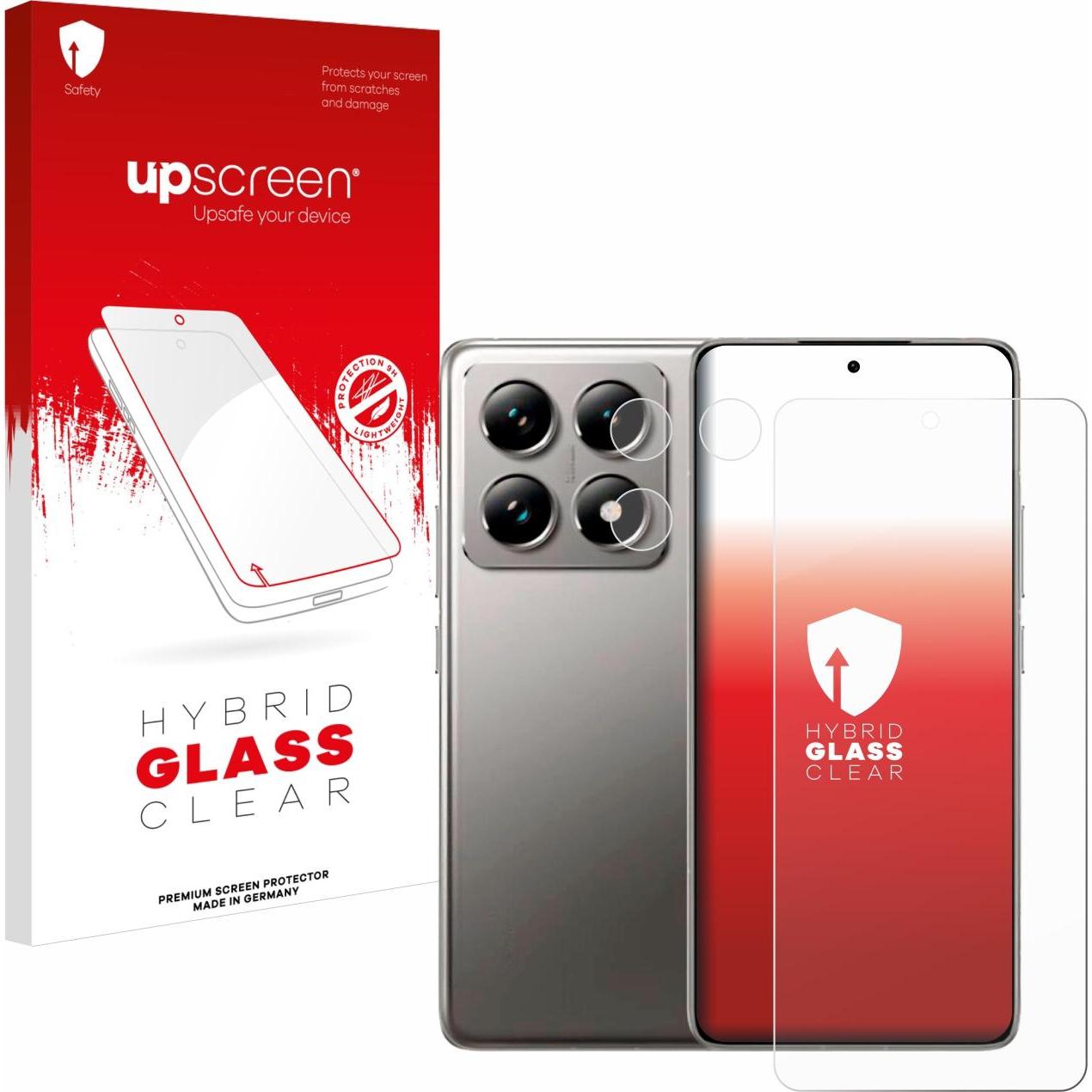 upscreen Schutzglas Schutzfolie Glas Folie Displayschutz klar (1 Stück, Xiaomi 14T), Smartphone Schutzfolie, Transparent