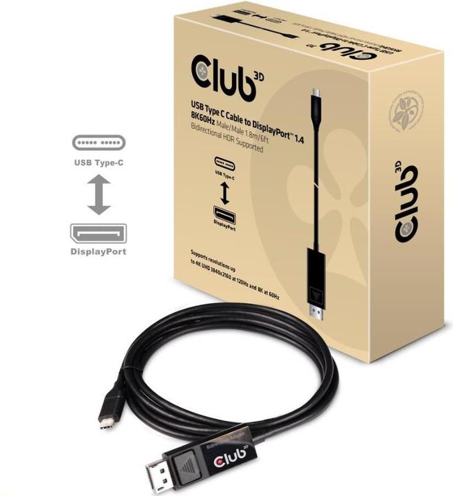 Produktbild Club 3D USB Typ C — DisplayPort (15 cm)