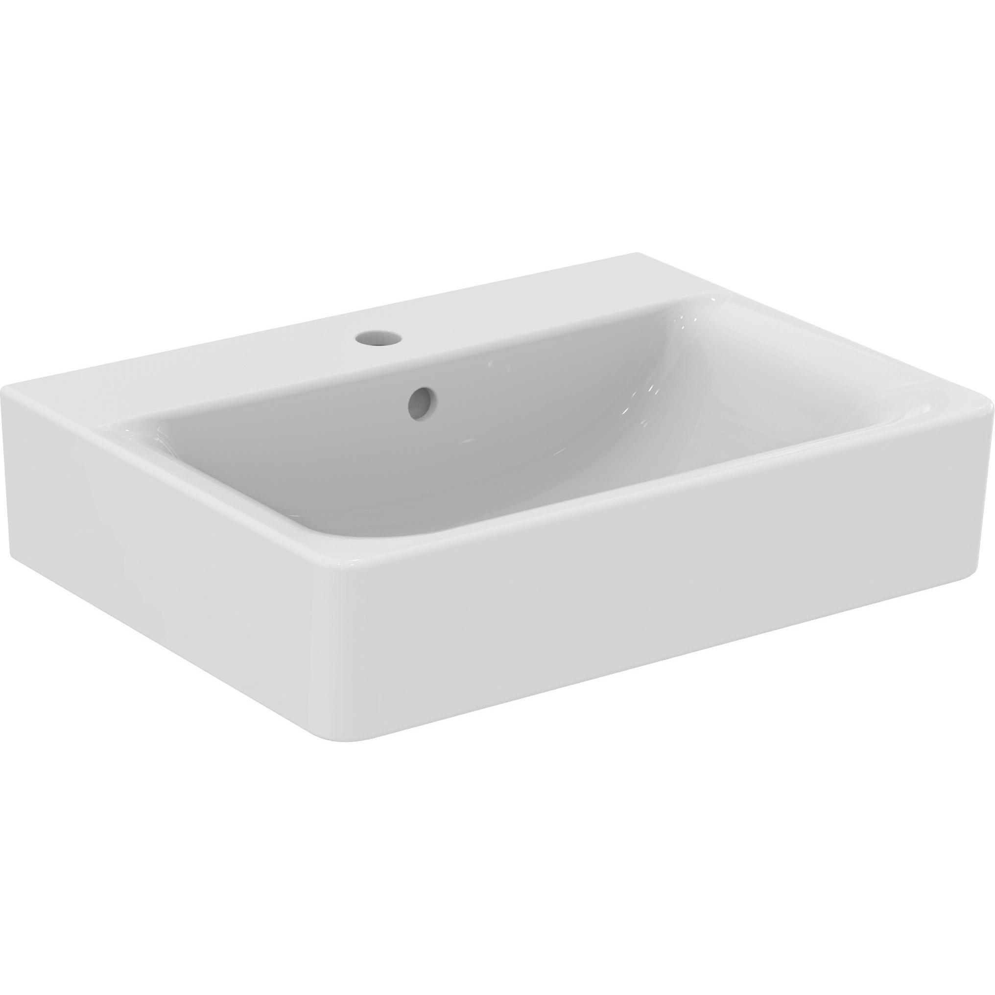 Ideal Standard, Waschbecken, Standard Connect Cube wastafel 60x46cm plus wit (460 mm, 600 mm)