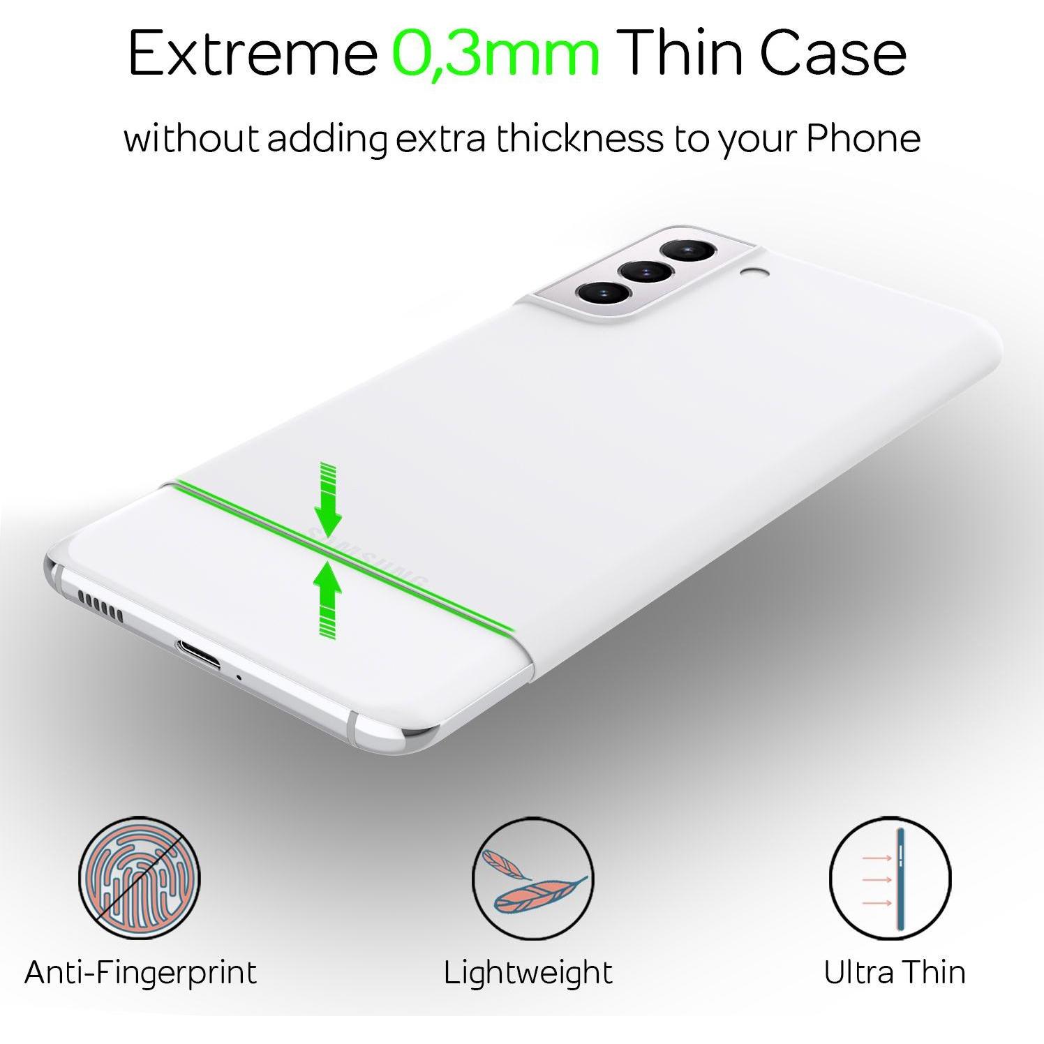 Thumbnail - Nalia Ultra Dünnes Hardcase (Samsung Galaxy S21+), Smartphone Hülle, Weiss