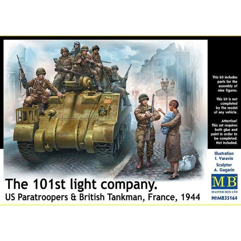 Master Box 101th light company.US paratroopers and British tankmen