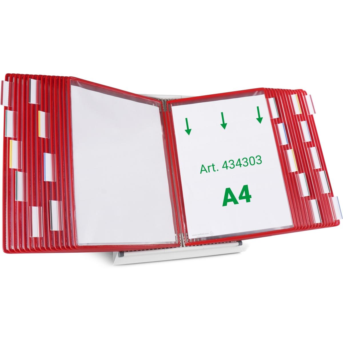 Tarifold, Informationsschild, Sichttafelsystem 434303 DIN A4 rot mit 30 St. Sichttafeln