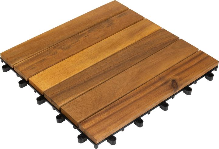 Cocon Lastre per balconi e terrazze in acacia, 30 x 30 cm, 6 pezzi