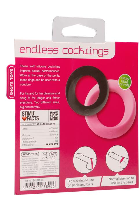 Image du produit Doc Johnson Ensemble d'anneaux péniens Endless Noir (5.50 cm)