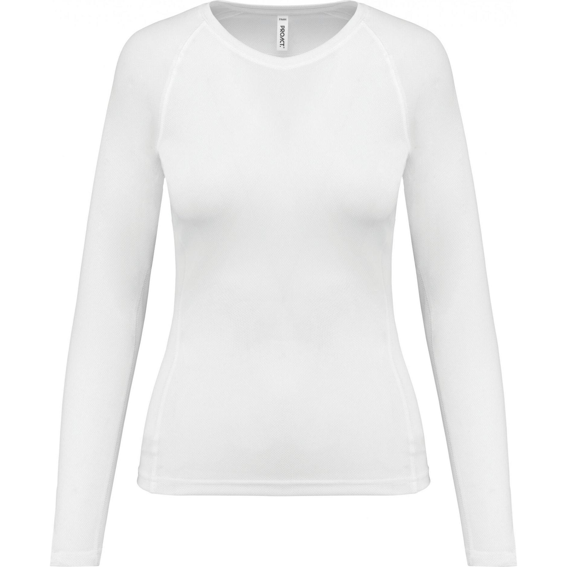 Proact, Damen, Sportshirt, Langarmtrikot Frau (XS), Weiss, XS