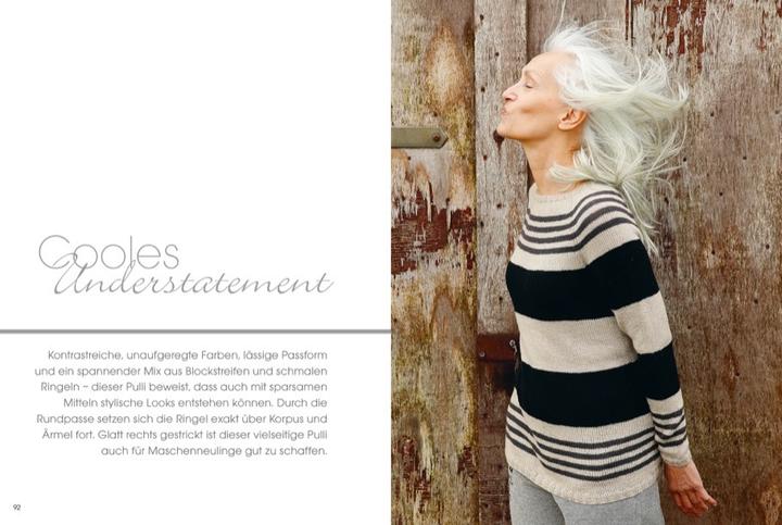 Actual product image Pullover mit Rundpassen stricken (German, Rebecca Trade, 2022)