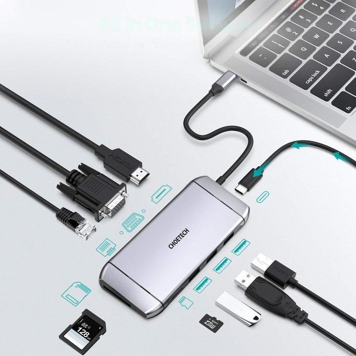 Immagine prodotto Choetech HUB-M15 (USB-C, 9 porte)