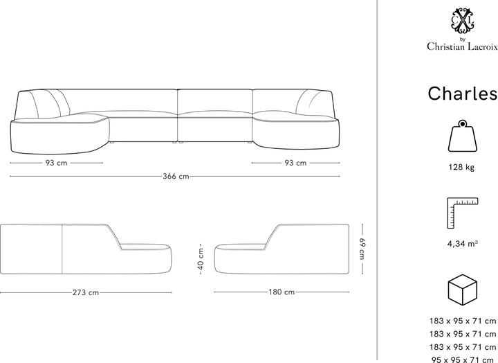 Actual product image CXL by Christian Lacroix Charles (Sofa landscape)