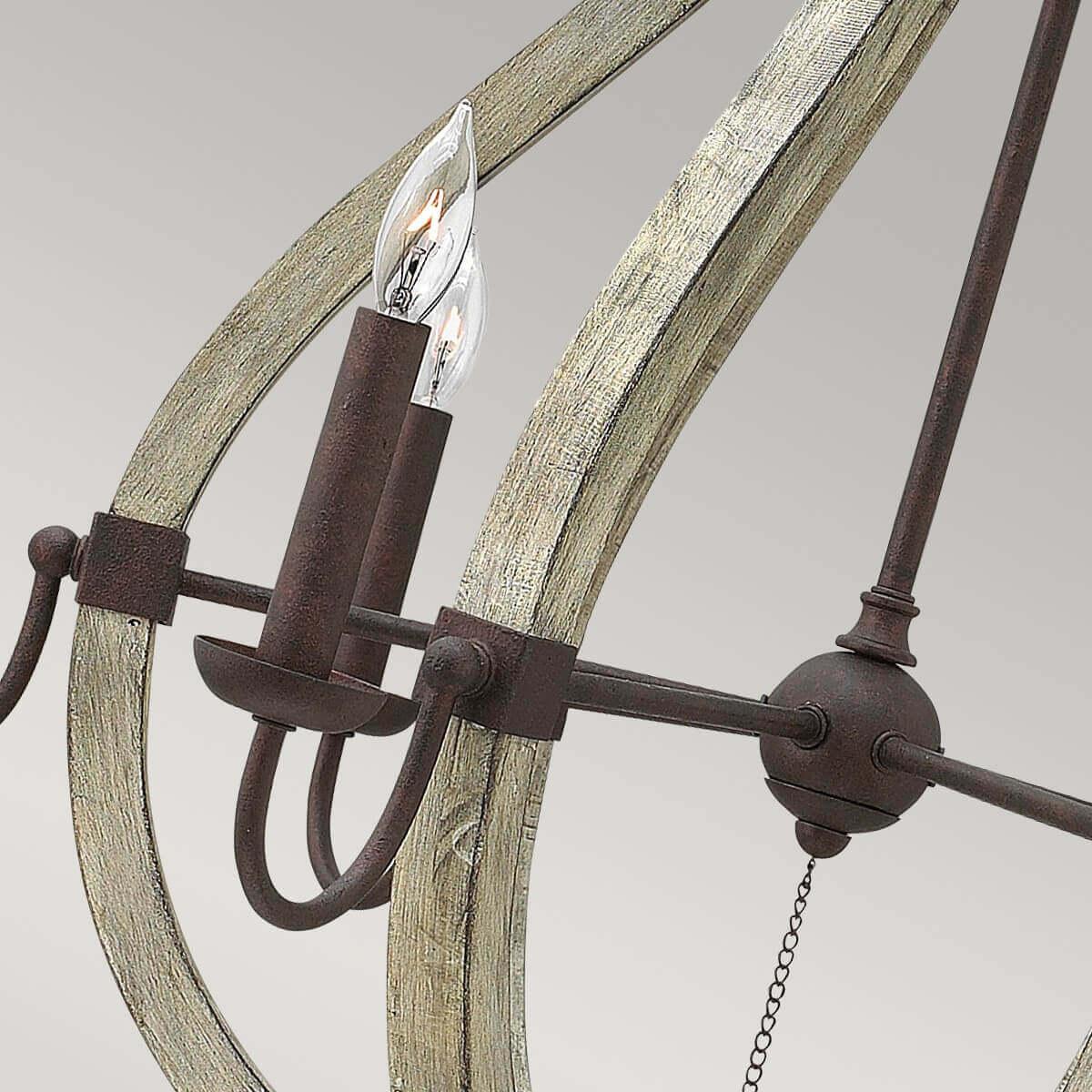 Thumbnail - Elstead Lighting, Kronleuchter, Middlefield Kronleuchter E14 6-fach Eisenrost (76.20 cm)