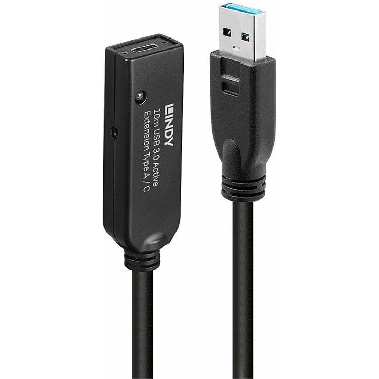 Lindy 10m USB 3.0 Active Extension Type A to C (10 m, USB 3.2 Gen 1), USB Kabel