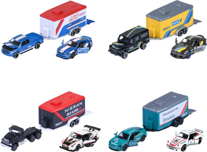 Majorette Racing Deluxe Trailer, 4-sort.
