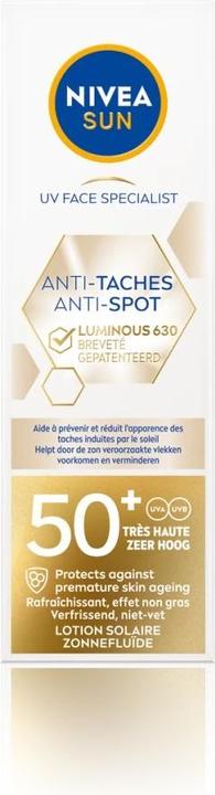 Productafbeelding NIVEA Sun Face Lichtgevende Zonnebrandcrème SPF50 (Zonnebrandlotion, SPF 50, 100 ml)