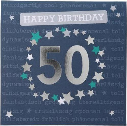 Magni Depesche 0011694-008 Pop-up Glückwunschkarte zum 50. Geburtstag, Klappkarte mit Musik, Lichtelemente (1 Stk.)