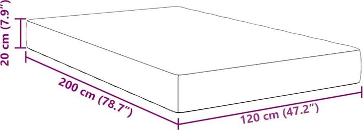 Produktbild vidaXL Bettmatratze (Federkern, 120 x 200 cm)