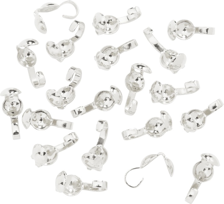 Produktbild Hobby & Crafting Fun Quetschkalotten silberfarben, 3mm, 20 Stück