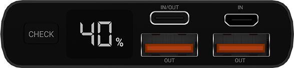 Actual product image Devia Powerbanka Navitel PWR10 AL ÄernÃ¡ (10000 mAh, 22.50 W, 37 Wh)
