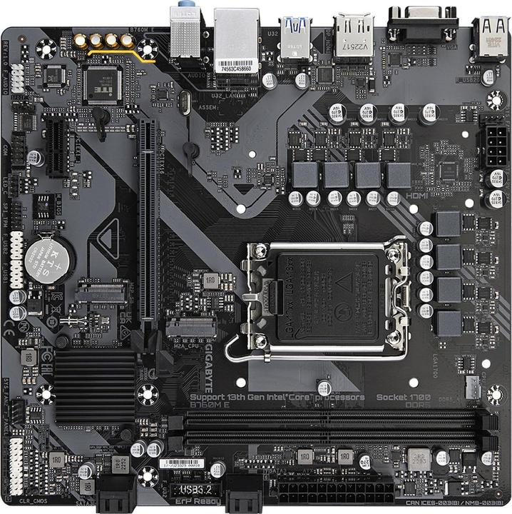 Actual product image Gigabyte B760M E (LGA 1700, Intel B760, mATX)