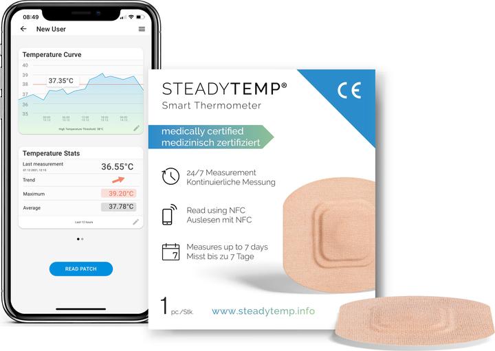 Steadytemp Thermomètre à fièvre (Sans contact)