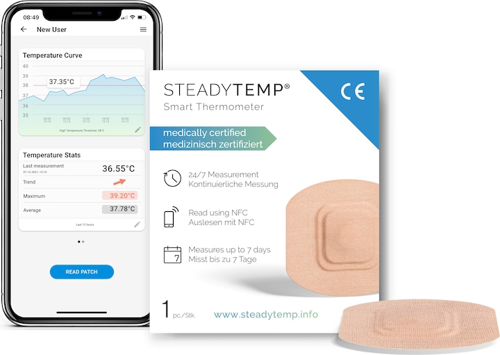 Produktbild Steadytemp Fieberthemometer (Berührungslos)