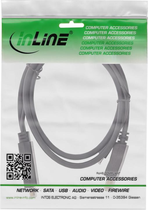 Produktbild InLine HDMI zu DisplayPort Konverter Kabel, 4K/60Hz, schwarz, 1m (1 m)