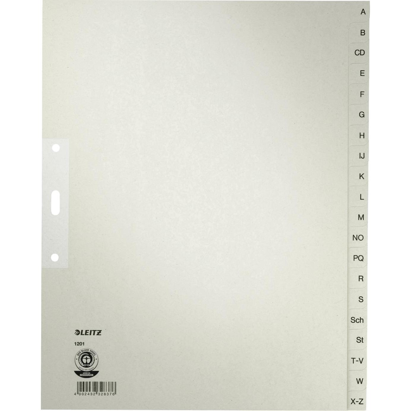 Leitz, Ordner Zubehör, PAPIER-REGISTER A-Z,VF,10 STCK
