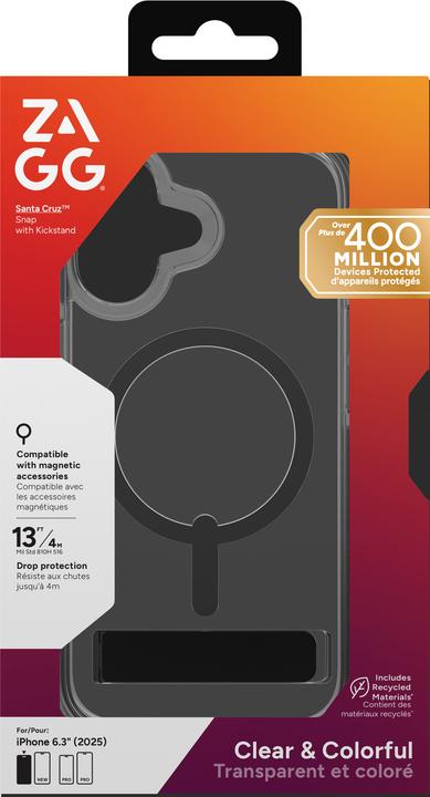 Actual product image Zagg Case für Apple iPhone 17 Santa Cruz Snap mit Kickstand jet black (Apple iPhone 17)