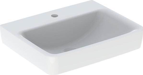 Produktbild Geberit Renova Plan, Waschtisch, 55x44 cm, 1 Hahnloch, ohne Überlauf, 501633 (440 mm, 550 mm)