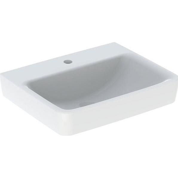 Geberit, Waschbecken, Renova Plan, Waschtisch, 55x44 cm, 1 Hahnloch, ohne Überlauf, 501633 (440 mm, 550 mm)