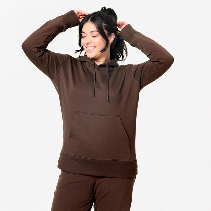 Produktbild Domyos Sweatshirt Damen mit Kapuze Baumwolle (L)