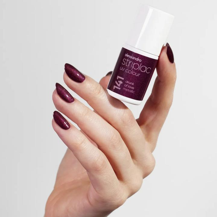 Immagine prodotto Alessandro ALESSAN Striplac UV Colou Dr Of Lo 6.5ml (141 Ubriaco d'amore metallico, Vernice UV gel)