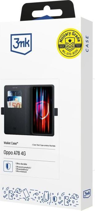 Actual product image 3MK Wallet Case Oppo A78 4G czarny/black