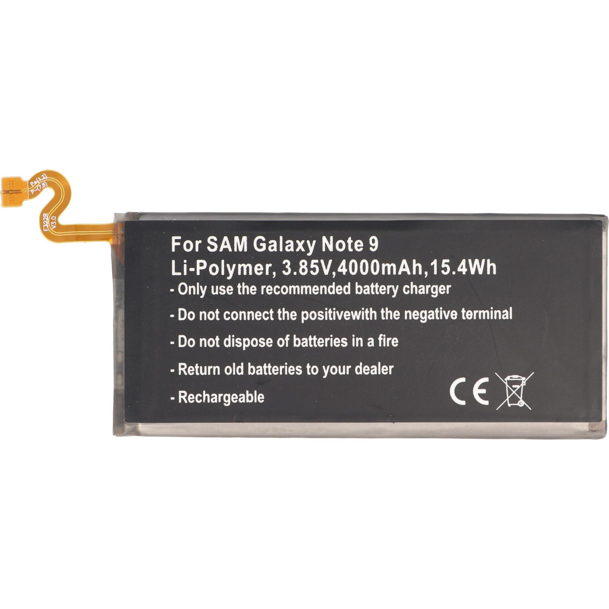 AccuCell Akku Samsung Galaxy Note 9, Smartphone Akku