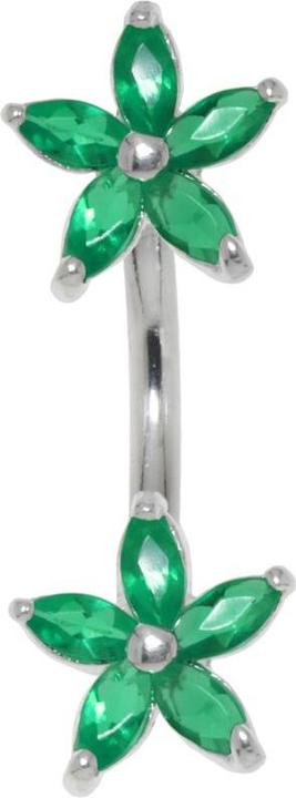 Image du produit Bijouteria Piercing nombril (Acier inoxydable, Argent 925, Zircone)