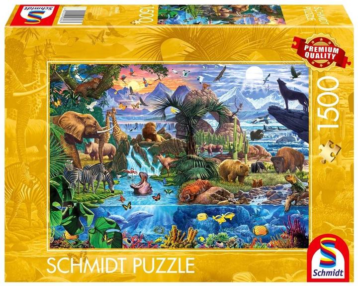 Actual product image Schmidt Spiele Panorama der Tierwelt 1500 Teile (1500 pieces)