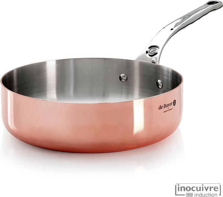 de Buyer Prima Matera (Bratpfanne, Edelstahl, Kupfer, 24 x 7.50 cm)