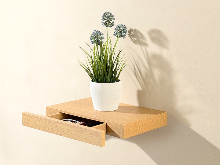 Produktbild Carlo Milano Wandregal mit versteckter Schublade (40 x 5 x 25 cm)