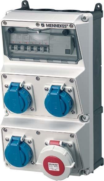 Actual product image Mennekes MEN 930022 Socket outlet combination AMAXX (3 x, CEE 63/5)