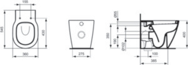 Produktbild Ideal Standard Connect Standtiefspülklosett E8231