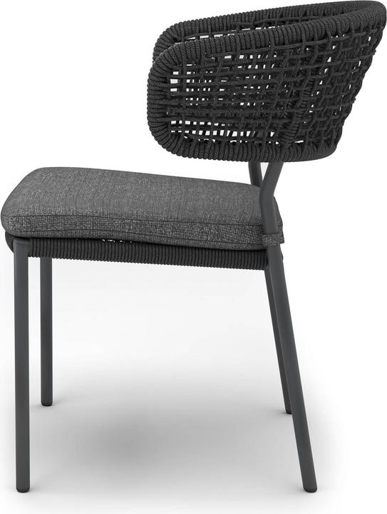 Productafbeelding Best Gartenstuhl mit Armlehnen Spitz anthrazit, Metall, 2 St.