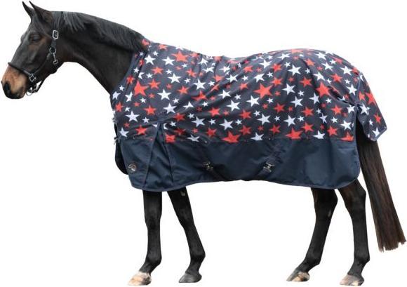HKM Highneck Turnout Rug Norwich 600d Light Lining Navy (155 cm)